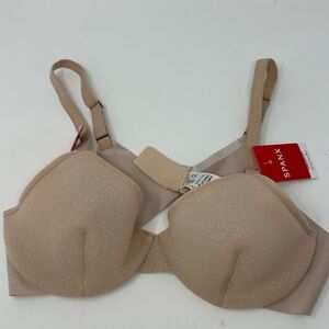 NEW Spanx Sz S A-C Champagne Beige SheerFlex Fit To You Bra Unlined 30071R W2